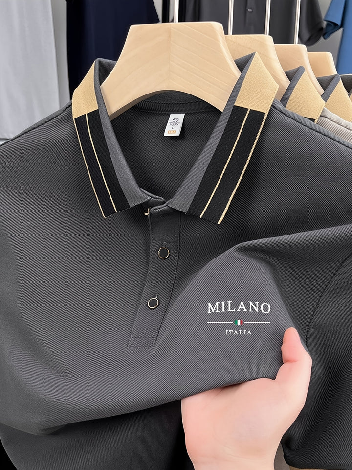 Alessio | Men's Contrast-Tipped Collar Polo