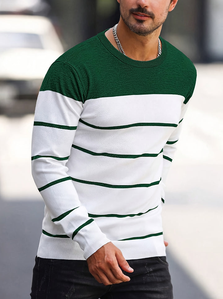 Harvey | Striped Crew Neck Sweater