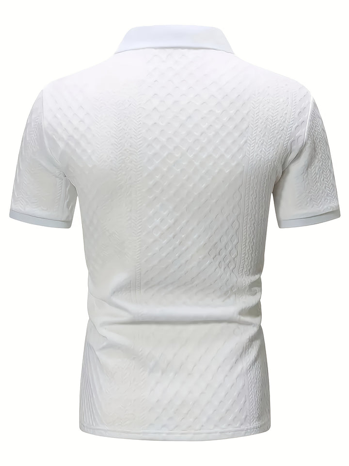 Elias | Textured Short-Sleeve Polo Shirt