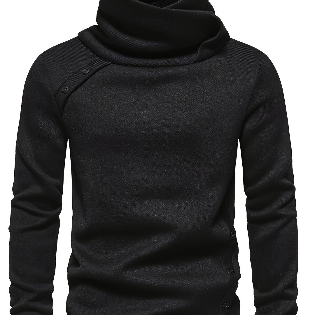Desmond | Slouchy Collar Button-Up Sweater