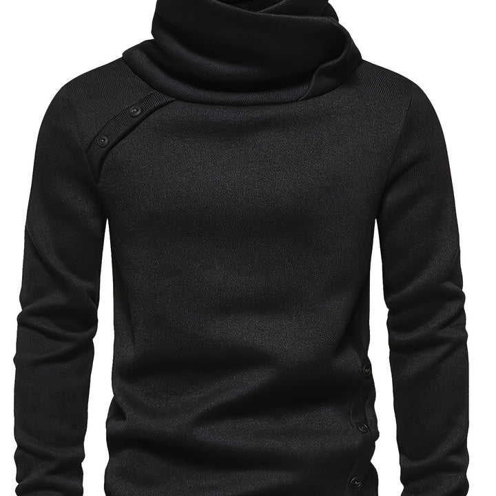Desmond | Slouchy Collar Button-Up Sweater