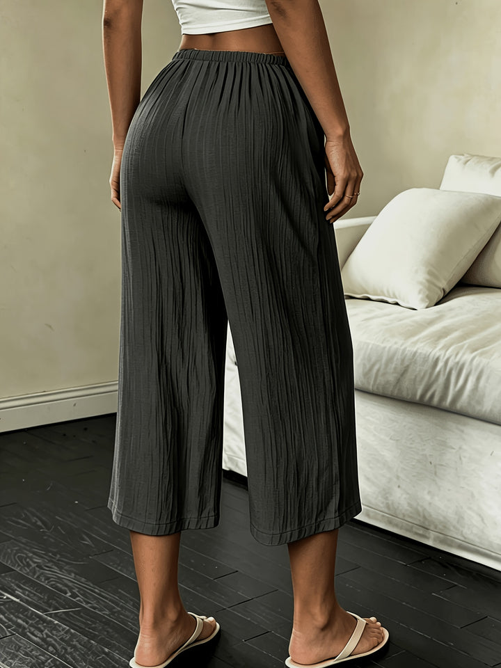 Noelle | Women's Wide-Leg Capri Trousers