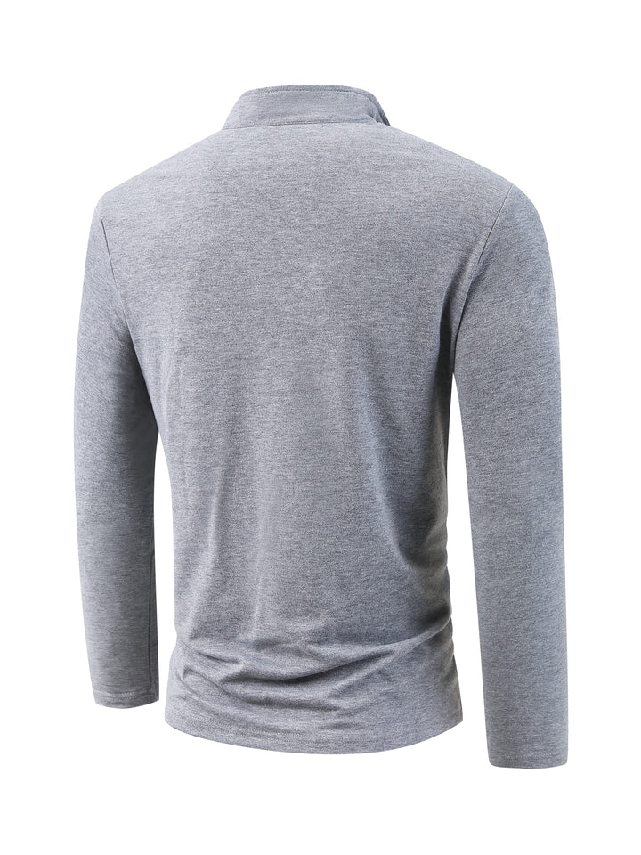 Spencer | Color-Block Quarter-Zip Polo Shirt