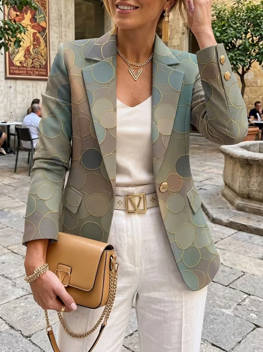 Mirabelle | Mosaic-Print Blazer