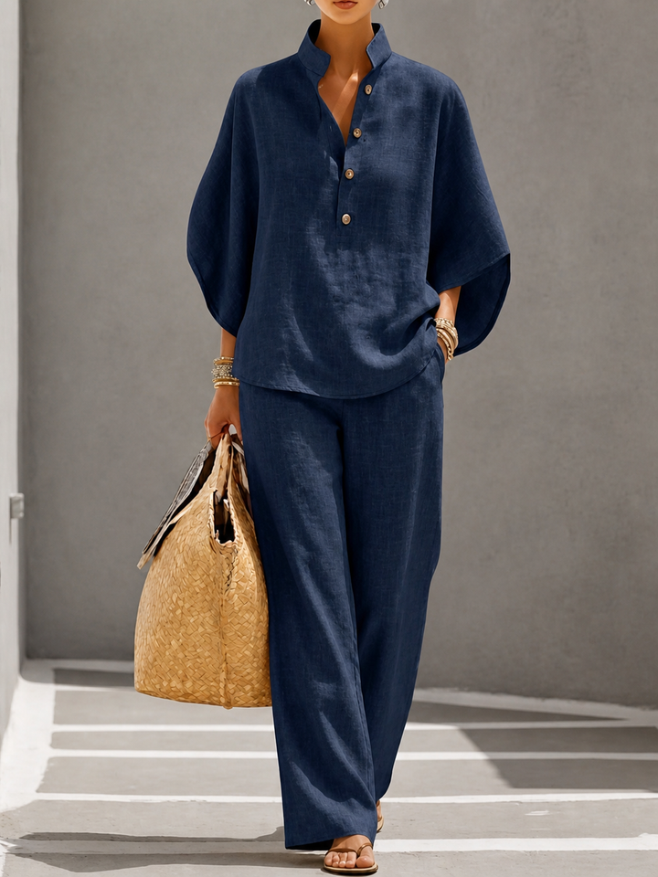 Giselle | Relaxed Stand-Collar Two-Piece Set