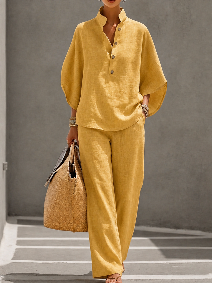 Giselle | Relaxed Stand-Collar Two-Piece Set