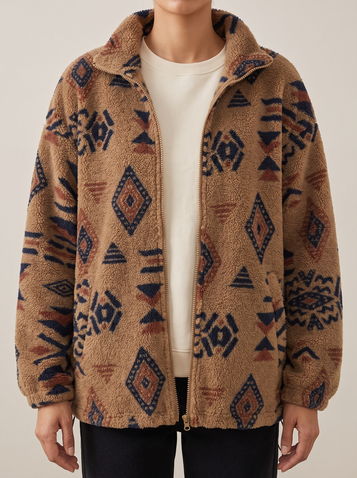 Freda | Patterned Bomber Jacket