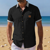 Samuel | Men's Cotton Linen Short Sleeve Shirt
