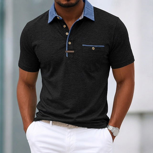 Marvin | Men's Contrast Collar Business Polo Shirt