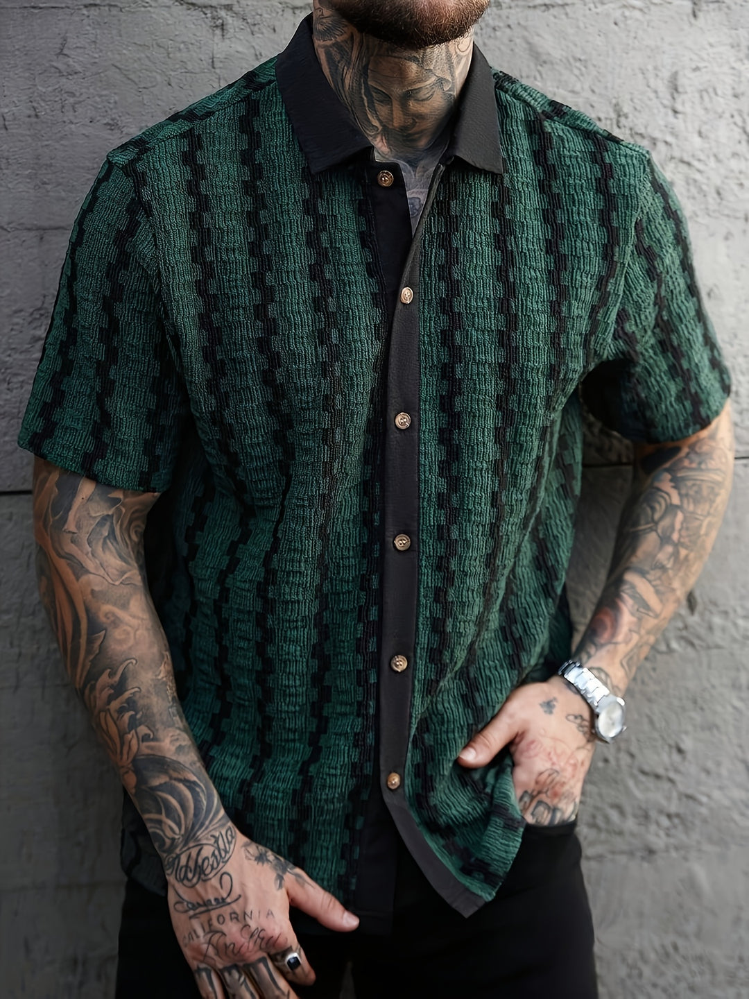Strand | Men's Colour Stripe Short Sleeve Shirt