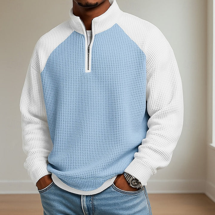 Elliott | Textured Quarter-Zip Polo