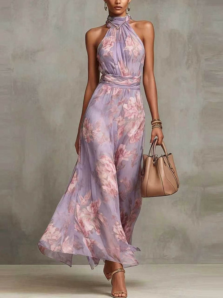 Nadine | Floral Halter Maxi Dress