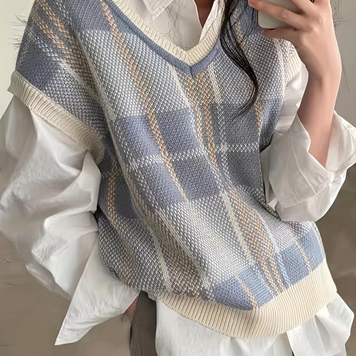 Cleo | Timeless Argyle Sweater Vest