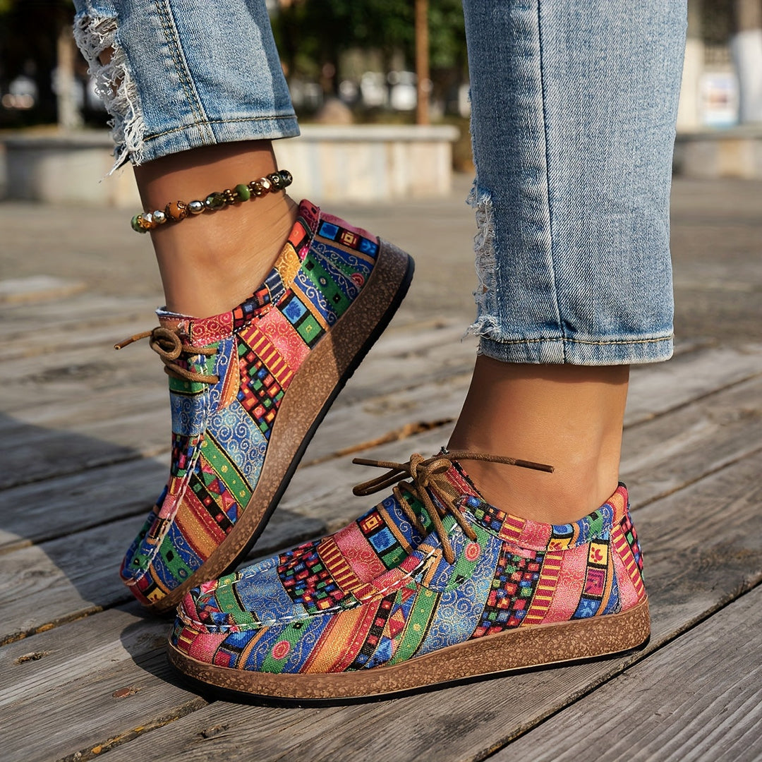 Faye | Boho Patterned Comfort Sneakers