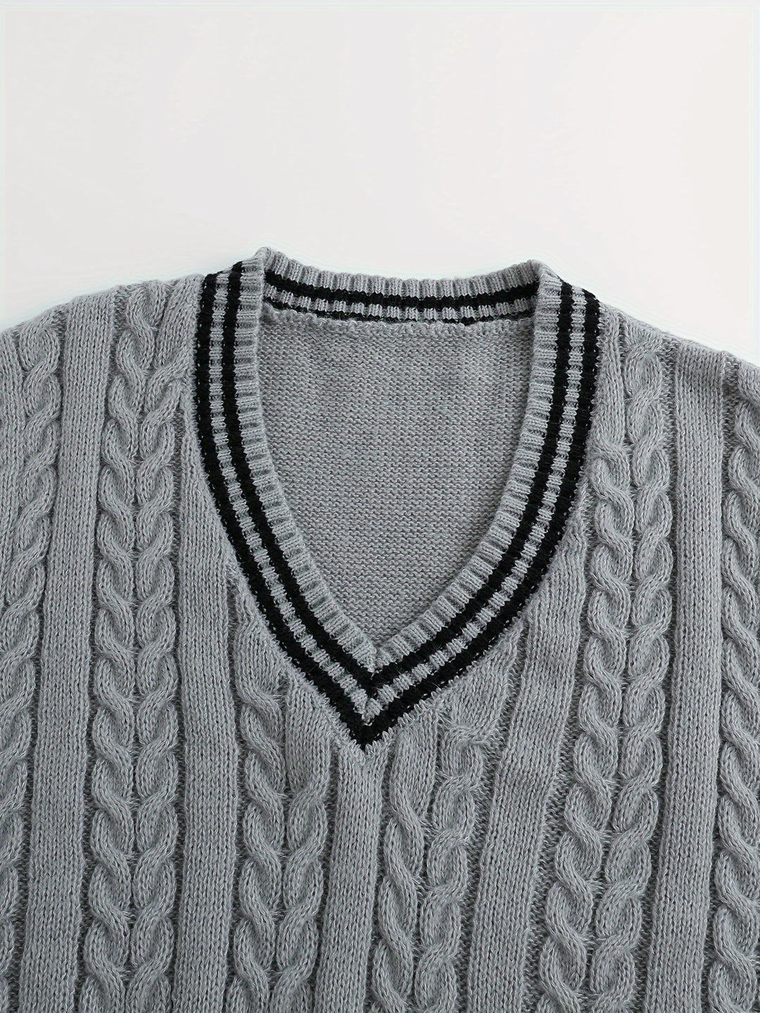 Winston | Cable-Knit V-Neck Sweater Vest