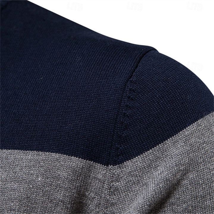 Sawyer | Quarter-Zip Striped Sweater