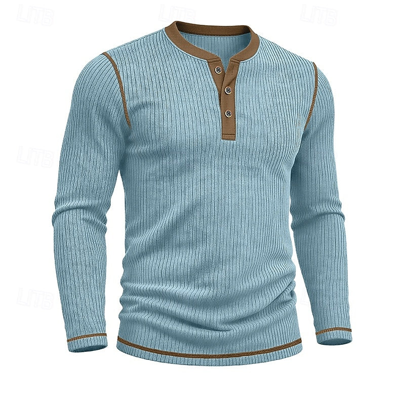 Theodore | Ribbed Long-Sleeve Henley