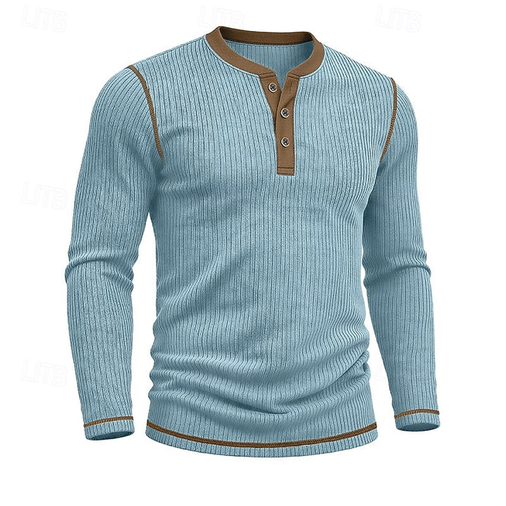 Theodore | Ribbed Long-Sleeve Henley