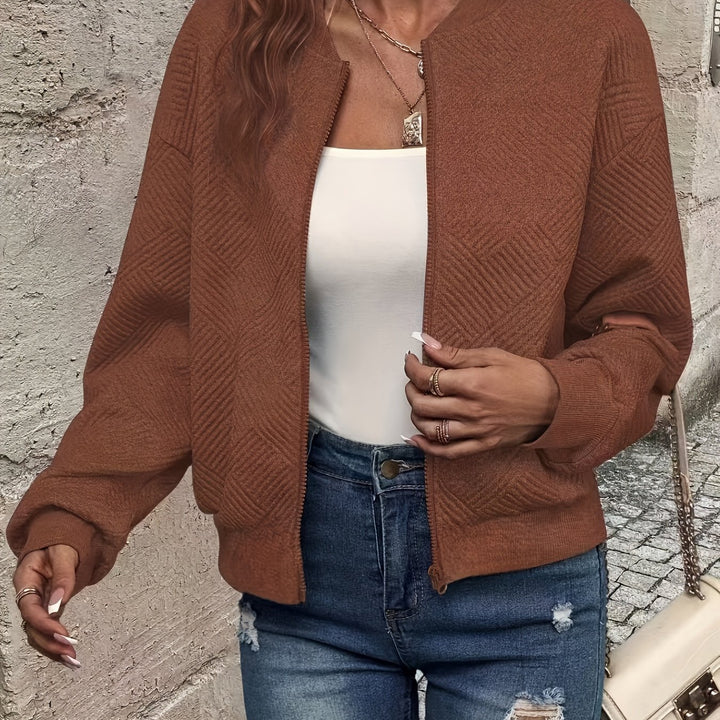 Charlotte | Textured Zip-Up Jacket