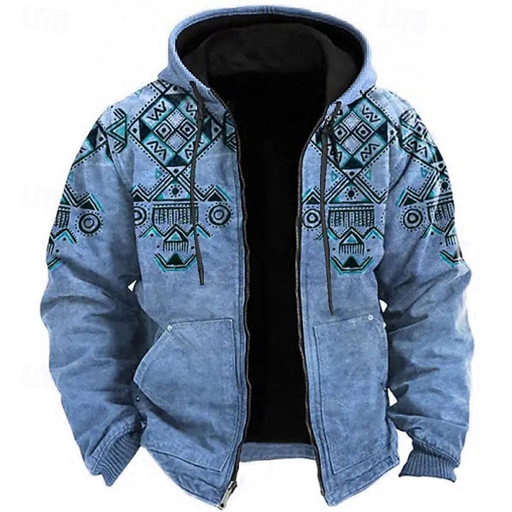 Colton | Heritage Patterned Zip Hoodie