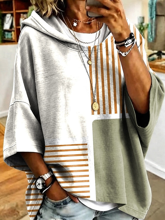Marguerite | Colorful Check Hooded Pullover