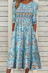 Lorelei | Blooming Bohemian Midi Dress