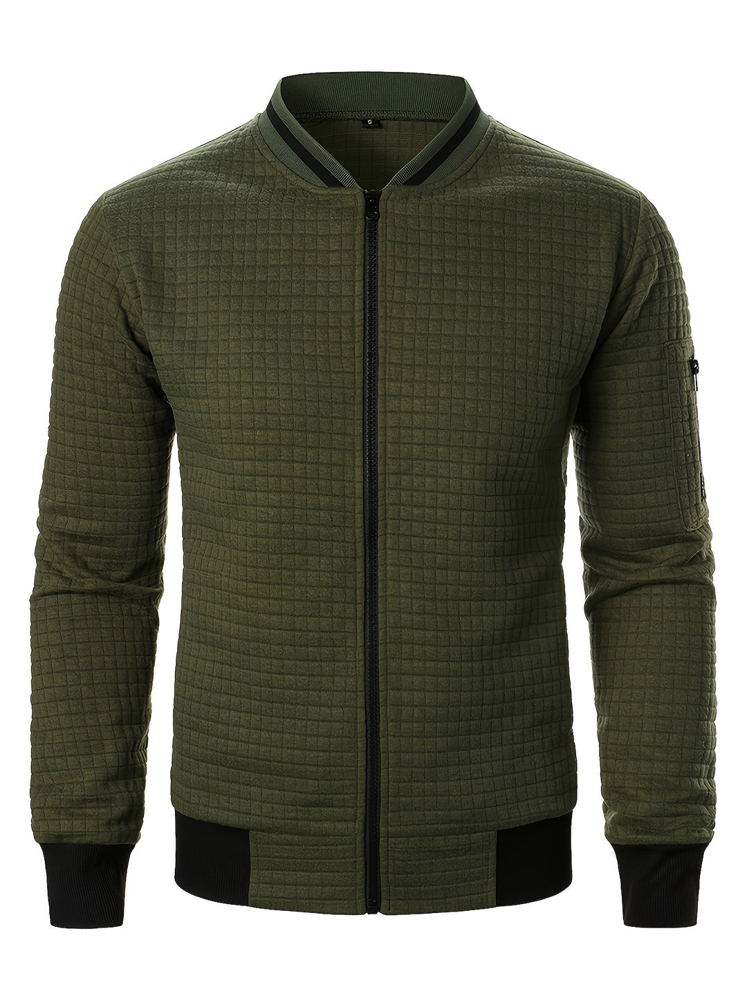 Marcus | Textured Stand-Collar Bomber Jacket