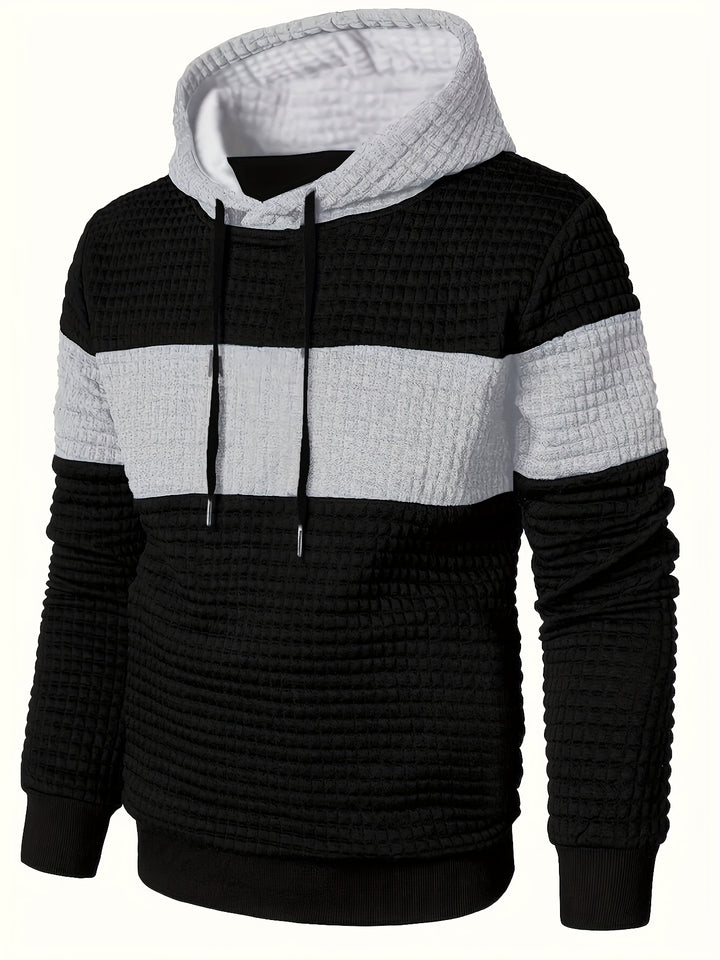 Grayson | Textured Color-Block Hoodie