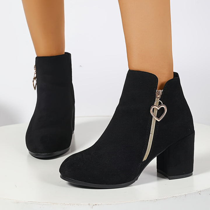 Blanche | Elegant Block-Heel Ankle Boots
