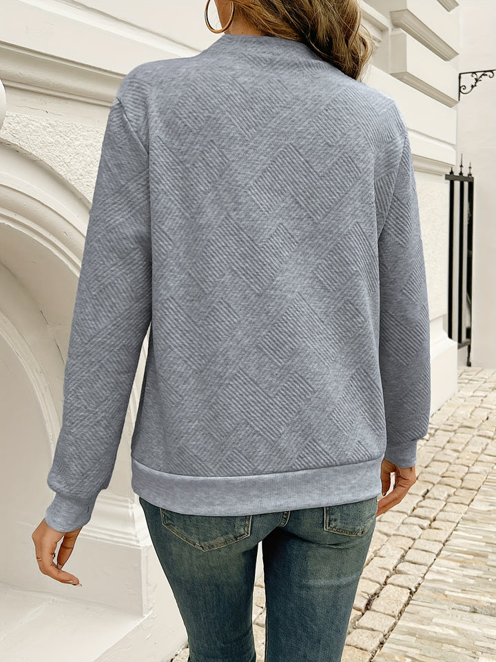 Rosemary | Button-Accent Asymmetrical Sweater