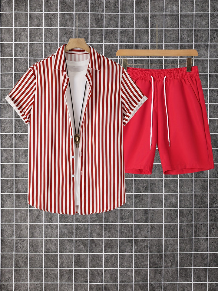 Cabot | Men's Print Short Sleeve Shirt & Shorts Set