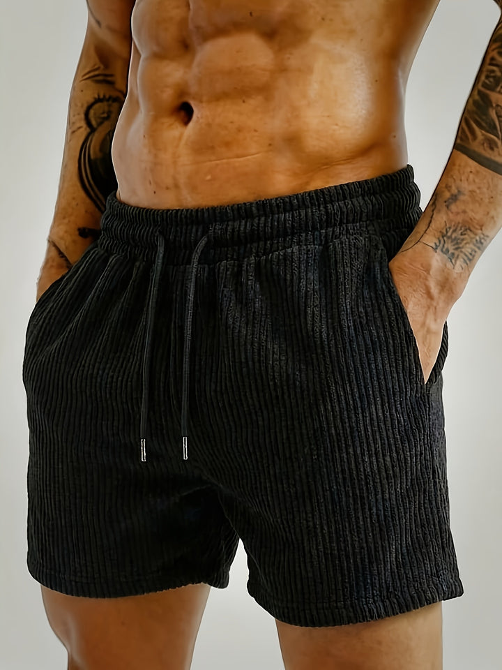 Hendrix | Men's Corduroy Textured Jogger Shorts