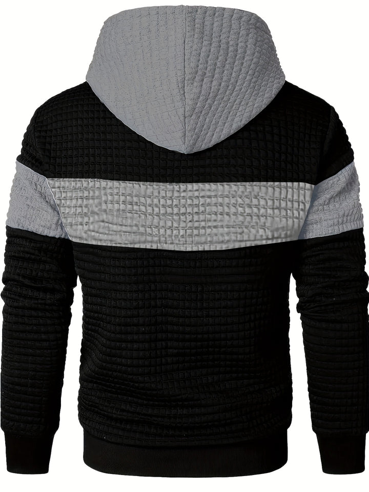Grayson | Textured Color-Block Hoodie