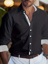 Sutton | Men's Long Sleeve Shirt with Contrast Cuff & Collar Detail