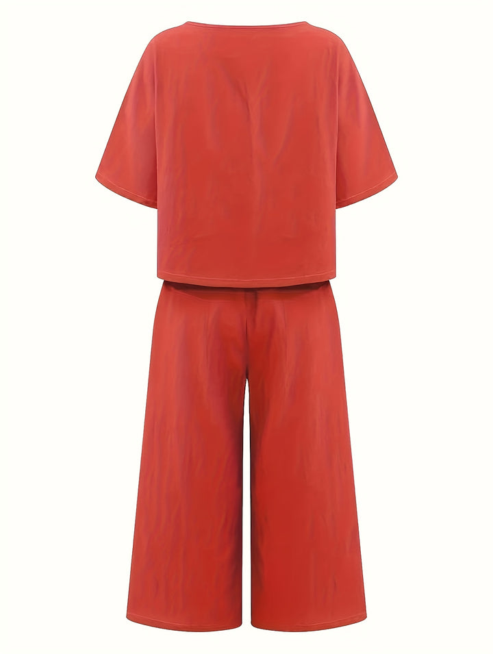 Coralie | Relaxed Wide-Leg Two-Piece Set