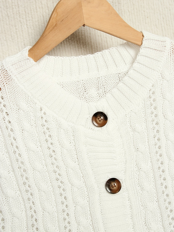 Vivienne | Cable-Knit Button Cardigan