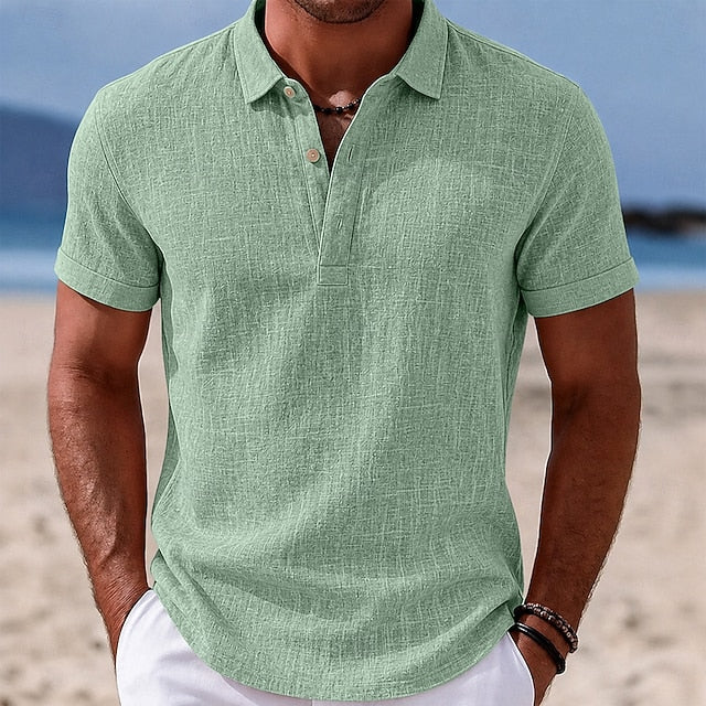 Desmond | Men's Linen Polo Shirt