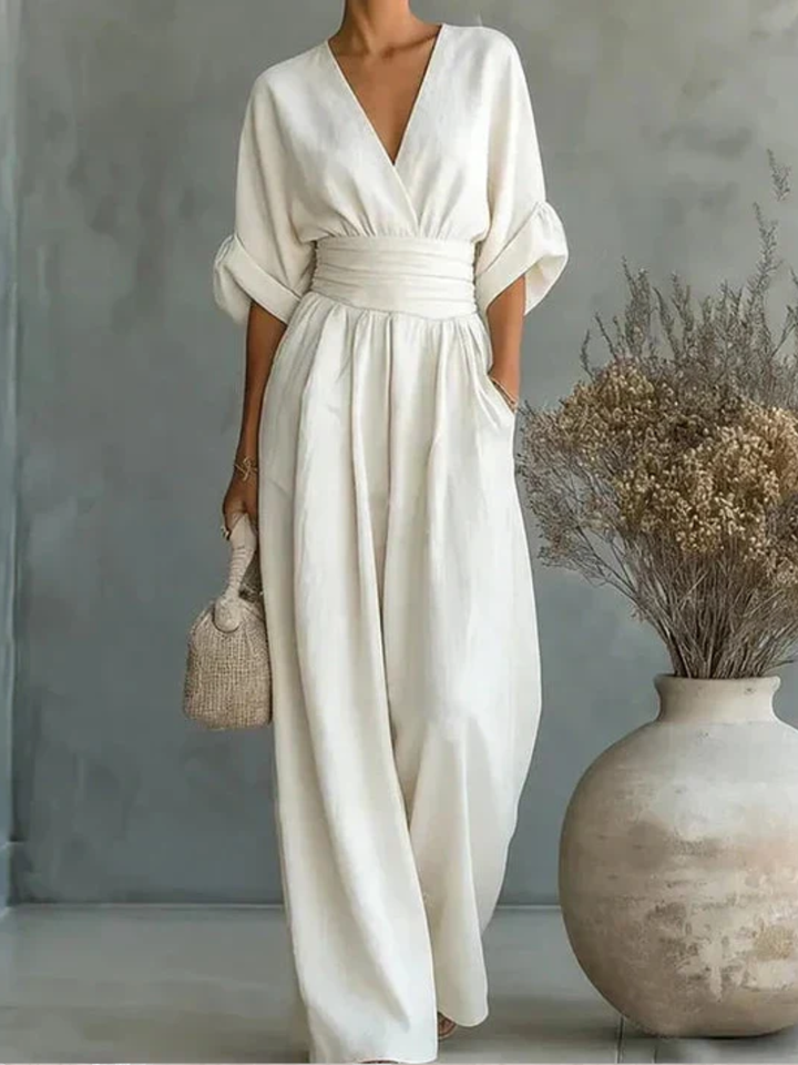 Imogen | Wide-Leg Wrap Jumpsuit