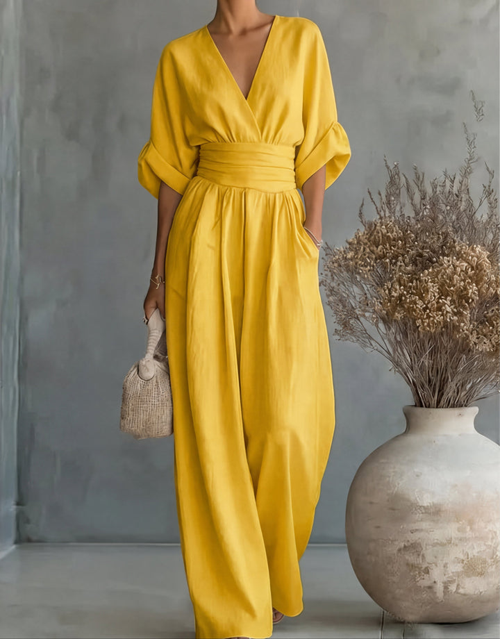 Imogen | Wide-Leg Wrap Jumpsuit