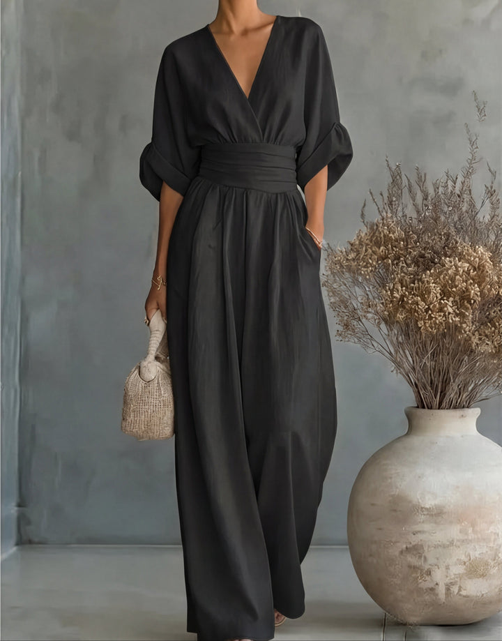 Imogen | Wide-Leg Wrap Jumpsuit