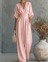 Imogen | Wide-Leg Wrap Jumpsuit