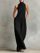 Isolde | Sleeveless High-Neck Maxi Dress