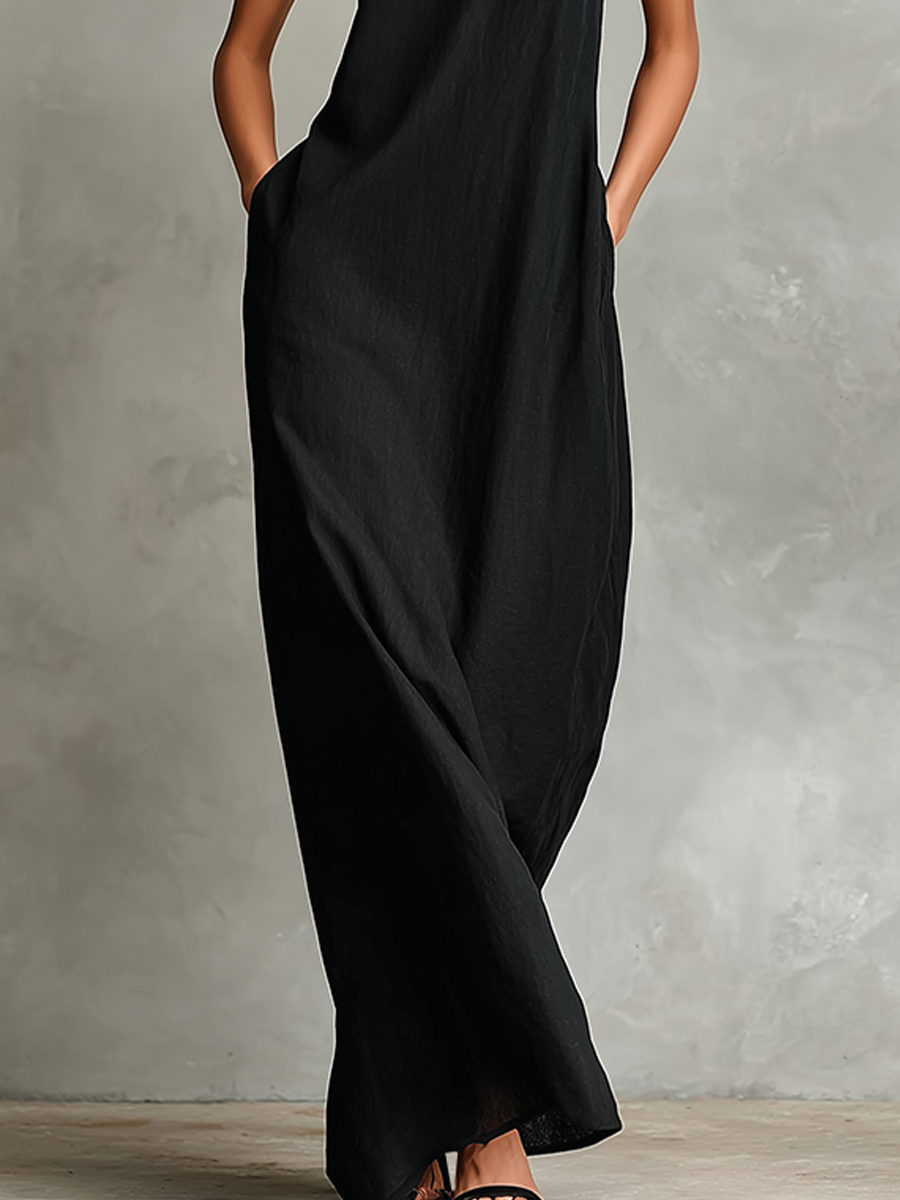 Isolde | Sleeveless High-Neck Maxi Dress