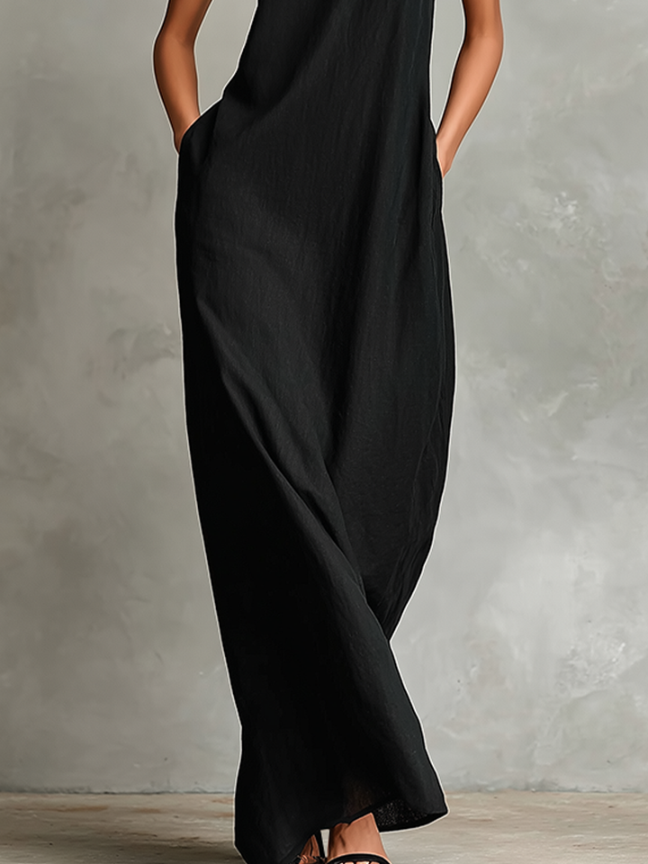 Isolde | Sleeveless High-Neck Maxi Dress
