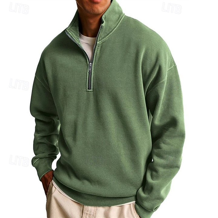 Callahan | Quarter-Zip Standing Collar Sweatshirt