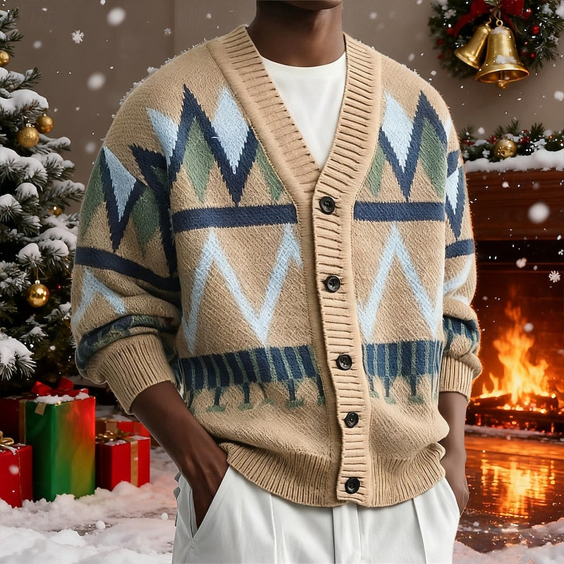 Gabriel | Christmas Button-Up Cardigan