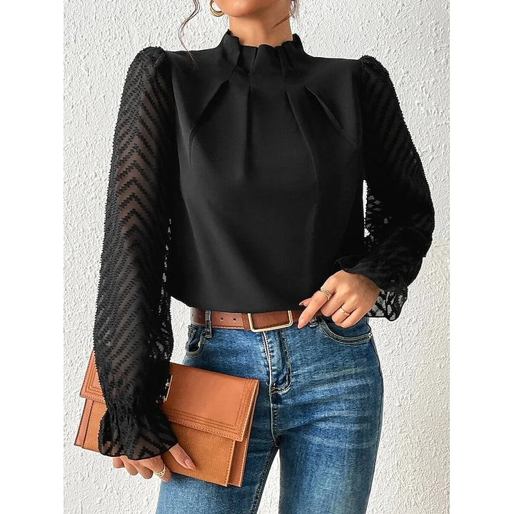 Patricia | Refined High-Neck Blouse