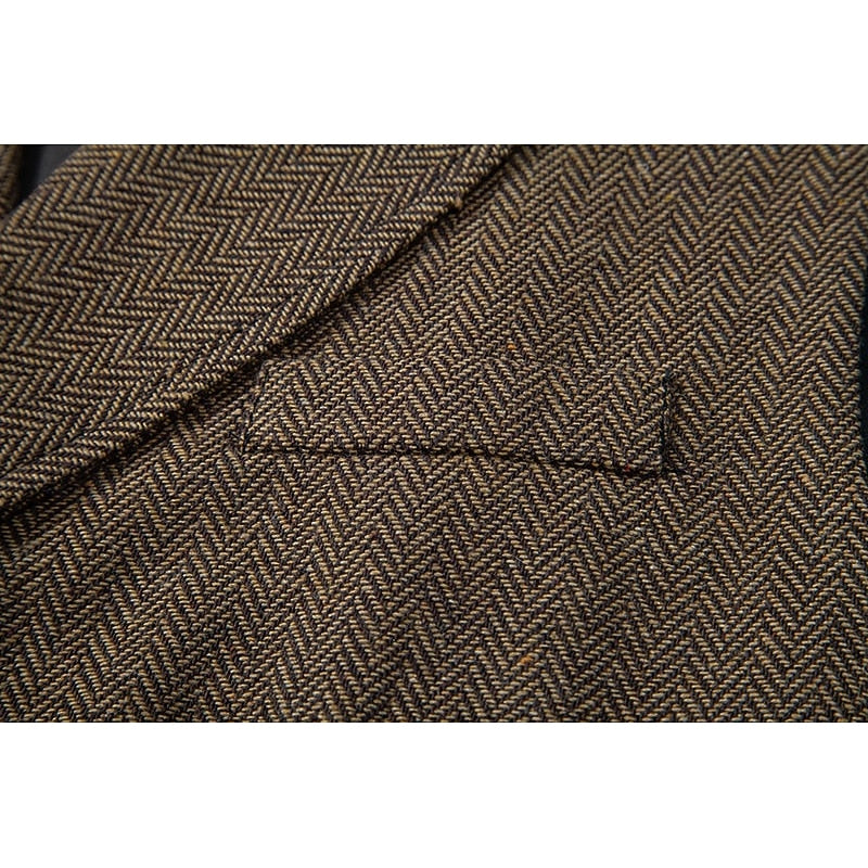 Alistair | Double-Breasted Herringbone Waistcoat