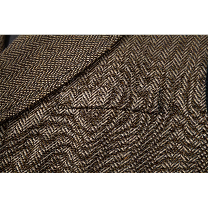 Alistair | Double-Breasted Herringbone Waistcoat