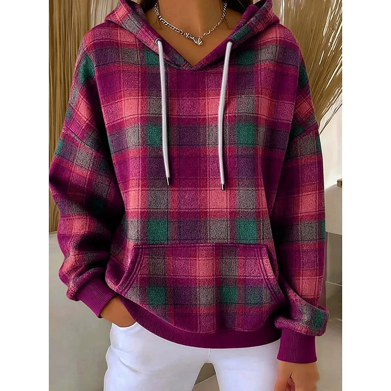 Marlene | Cozy Checked Hoodie
